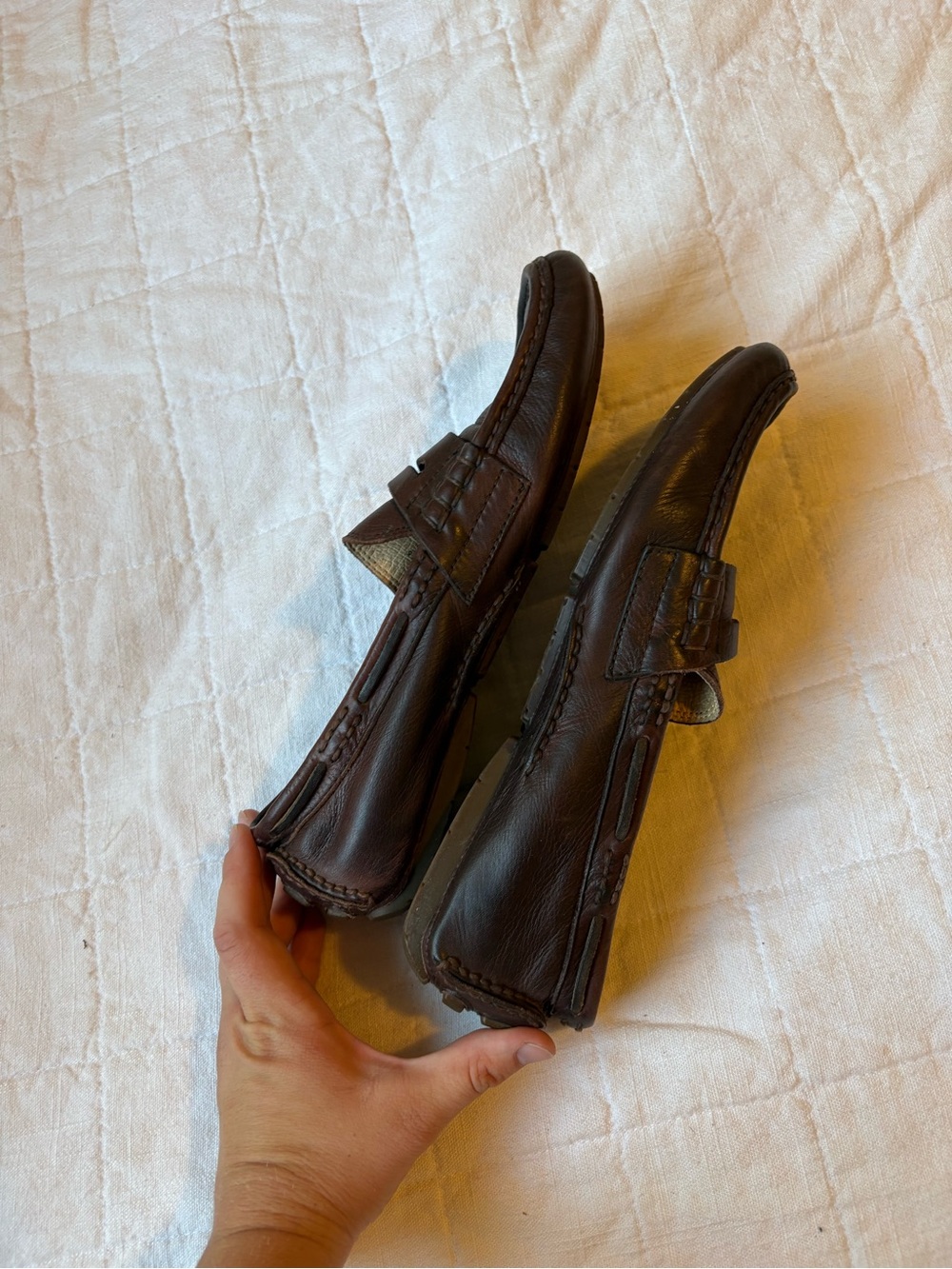 Frye Men's Brown Leather Slip-On Moccasins Loafers 8.5